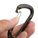 Aluminum Alloy D-Shape Outdoor Hiking Camping Carabiner Bottle Bag Keyring Hanging Snap Carabiner - Camo