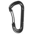 Aluminum Alloy D-Shape Outdoor Hiking Camping Carabiner Bottle Bag Keyring Hanging Snap Carabiner - Black
