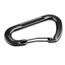 Aluminum Alloy D-Shape Outdoor Hiking Camping Carabiner Bottle Bag Keyring Hanging Snap Carabiner - Black