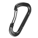 Aluminum Alloy D-Shape Outdoor Hiking Camping Carabiner Bottle Bag Keyring Hanging Snap Carabiner - Black