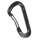 Aluminum Alloy D-Shape Outdoor Hiking Camping Carabiner Bottle Bag Keyring Hanging Snap Carabiner - Black