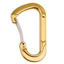Aluminum Alloy D-Shape Outdoor Hiking Camping Carabiner Bottle Bag Keyring Hanging Snap Carabiner - Gold