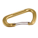 Aluminum Alloy D-Shape Outdoor Hiking Camping Carabiner Bottle Bag Keyring Hanging Snap Carabiner - Gold