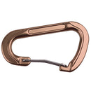 Aluminum Alloy D-Shape Outdoor Hiking Camping Carabiner Bottle Bag Keyring Hanging Snap Carabiner - Brown