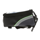Cycling Bike Bicycle Easy Install Quick Release 4.8inch Touch Screen Phone Purse Sunglasses Storage Holder Pouch Bag Black+Green