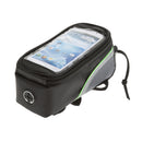 Cycling Bike Bicycle Easy Install Quick Release 4.8inch Touch Screen Phone Purse Sunglasses Storage Holder Pouch Bag Black+Green