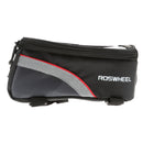 Cycling Bike Bicycle Easy Install Quick Release 4.8inch Touch Screen Phone Purse Sunglasses Storage Holder Pouch Bag Black+Red