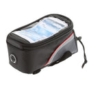 Cycling Bike Bicycle Easy Install Quick Release 4.8inch Touch Screen Phone Purse Sunglasses Storage Holder Pouch Bag Black+Red