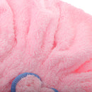 Beautiful Fashionable Superfine Strong Resistant Hair Turban Wrap Shower Bath Caps Pink