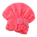 Beautiful Fashionable Superfine Strong Resistant Hair Turban Wrap Shower Bath Caps Red