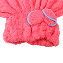 Beautiful Fashionable Superfine Strong Resistant Hair Turban Wrap Shower Bath Caps Red