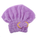 Beautiful Fashionable Superfine Strong Resistant Hair Turban Wrap Shower Bath Caps Purple