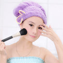 Beautiful Fashionable Superfine Strong Resistant Hair Turban Wrap Shower Bath Caps Purple