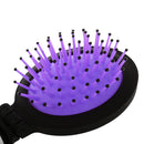 2 in 1 Round Folding Comb Massage Brush w/ Mirror Healthcare Purple