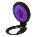 2 in 1 Round Folding Comb Massage Brush w/ Mirror Healthcare Purple