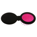 2 in 1 Folding Compact Hair Comb Massage Brush w/ Mirror Healthcare Rose red