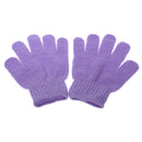 1 Pair Stretchable Exfoliating Bath Glove Shower Skin Care Scrubber Massage Skin Cleansing Gloves Purple