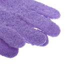 1 Pair Stretchable Exfoliating Bath Glove Shower Skin Care Scrubber Massage Skin Cleansing Gloves Purple