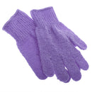 1 Pair Stretchable Exfoliating Bath Glove Shower Skin Care Scrubber Massage Skin Cleansing Gloves Purple