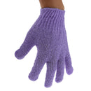 1 Pair Stretchable Exfoliating Bath Glove Shower Skin Care Scrubber Massage Skin Cleansing Gloves Purple