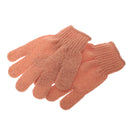 1 Pair Stretchable Exfoliating Bath Glove Shower Skin Care Scrubber Massage Skin Cleansing Gloves Orange