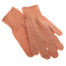 1 Pair Stretchable Exfoliating Bath Glove Shower Skin Care Scrubber Massage Skin Cleansing Gloves Orange