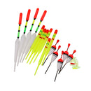 Set of 15 Plastic Pole Fishing Floats Slip Drift Tube Indicator Assorted Sizes