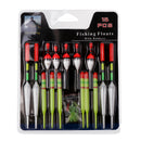 Set of 15 Plastic Pole Fishing Floats Slip Drift Tube Indicator Assorted Sizes