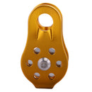 20KN Rock Climbing Arborist Tree Climb Rope Fixed Type Pulley Gold