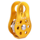 20KN Rock Climbing Arborist Tree Climb Rope Fixed Type Pulley Gold