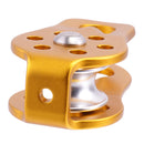 20KN Rock Climbing Arborist Tree Climb Rope Fixed Type Pulley Gold