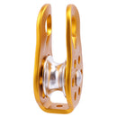 20KN Rock Climbing Arborist Tree Climb Rope Fixed Type Pulley Gold