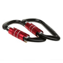 Tree Arborist Rock Climbing Fixed Rope Pulley + 2pcs Self Locking Carabiners