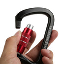 Tree Arborist Rock Climbing Fixed Rope Pulley + 2pcs Self Locking Carabiners