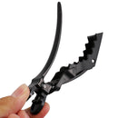 6Pcs Single Prong Plastic Alligator Hair Clips Women Hairpins Barrette Black