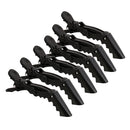 6Pcs Single Prong Plastic Alligator Hair Clips Women Hairpins Barrette Black