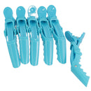Women Girls Fashionable Hair Styling Tools Hairpin Single Prong Plastic Alligator Hair Clips Women Hairpins Barrette Pack of 6pcs Blue