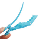 Women Girls Fashionable Hair Styling Tools Hairpin Single Prong Plastic Alligator Hair Clips Women Hairpins Barrette Pack of 6pcs Blue