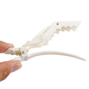 Women Girls Fashionable Hair Styling Tools Hairpin Single Prong Plastic Alligator Hair Clips Women Hairpins Barrette Pack of 6PCS White