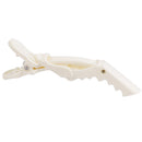 Women Girls Fashionable Hair Styling Tools Hairpin Single Prong Plastic Alligator Hair Clips Women Hairpins Barrette Pack of 6PCS White