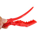 Women Girls Fashionable Hair Styling Tools Hairpin Single Prong Plastic Alligator Hair Clips Women Hairpins Barrette Pack of 6PCS Red