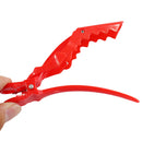 Women Girls Fashionable Hair Styling Tools Hairpin Single Prong Plastic Alligator Hair Clips Women Hairpins Barrette Pack of 6PCS Red