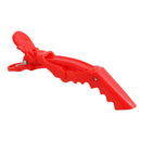 Women Girls Fashionable Hair Styling Tools Hairpin Single Prong Plastic Alligator Hair Clips Women Hairpins Barrette Pack of 6PCS Red