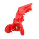Women Girls Fashionable Hair Styling Tools Hairpin Single Prong Plastic Alligator Hair Clips Women Hairpins Barrette Pack of 6PCS Red