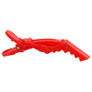 Women Girls Fashionable Hair Styling Tools Hairpin Single Prong Plastic Alligator Hair Clips Women Hairpins Barrette Pack of 6PCS Red