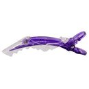 Women Girls Fashionable Hair Styling Tools Hairpin Single Prong Plastic Alligator Hair Clips Women Hairpins Barrette Pack of 6PCS Purple