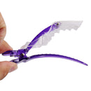 Women Girls Fashionable Hair Styling Tools Hairpin Single Prong Plastic Alligator Hair Clips Women Hairpins Barrette Pack of 6PCS Purple
