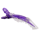 Women Girls Fashionable Hair Styling Tools Hairpin Single Prong Plastic Alligator Hair Clips Women Hairpins Barrette Pack of 6PCS Purple