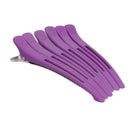 Lightweight Sectioning Clips Hair Dressing Salon Equipment Hair Styling Accessories Purple Pack Of 6PCS