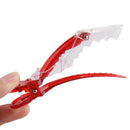 6x Plastic Crocodile Sectioning Salon Shark Hair Clips Hair Styling Hairdressing Clamp Wine red